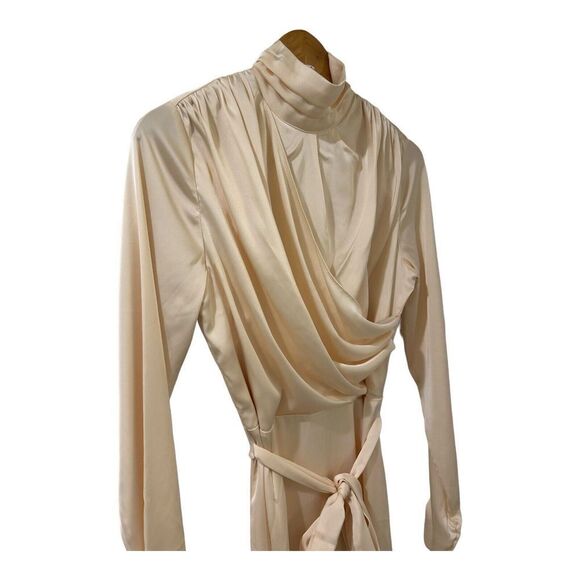 Alexia Admor Mockneck MIDI Dress Champagne NWT Size 4 Women’s - Picture 6 of 14